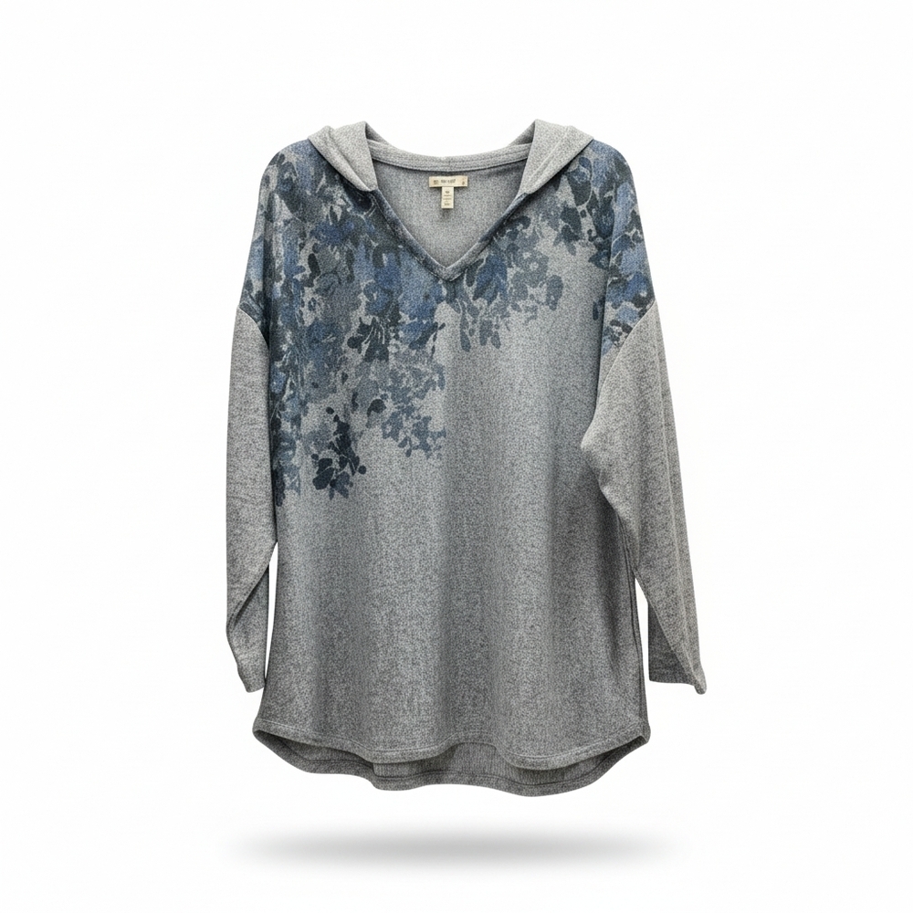Cupio Gray and Cream Lace Detail